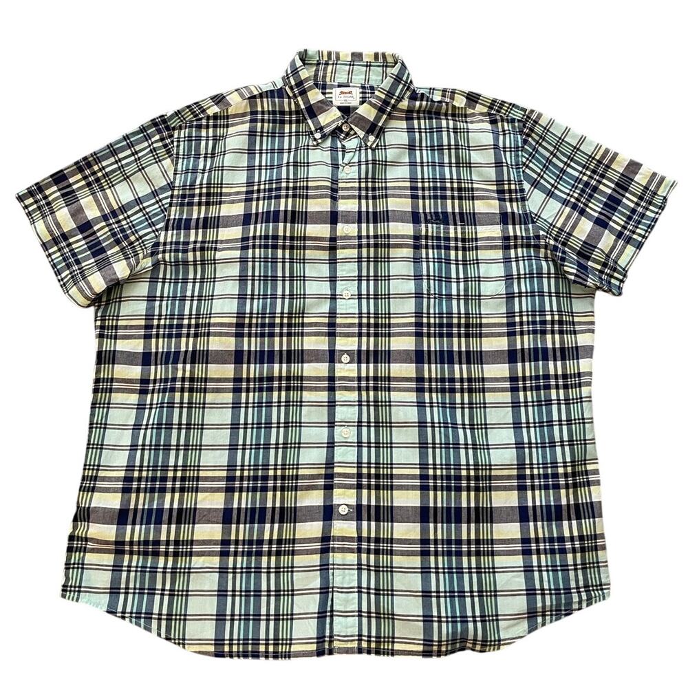 Le Tigre Mens Size 2XL Blue White Short Sleeve Shirt